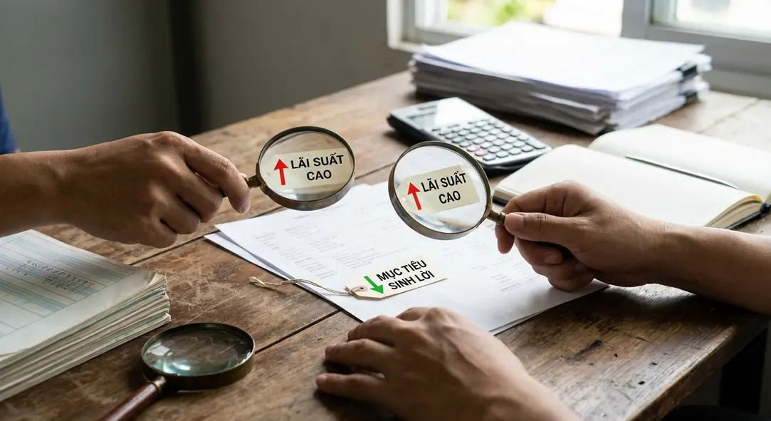 Sự cân nhắc giữa nợ xấu và nợ tốt.