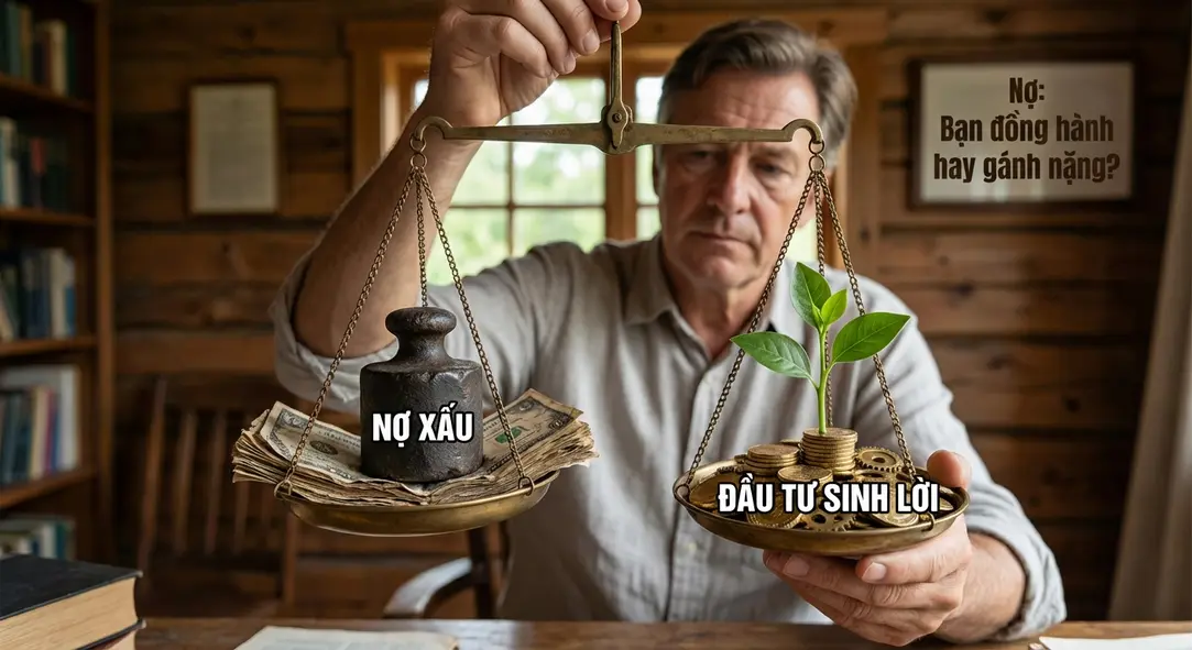 Sự cân nhắc giữa nợ xấu và nợ tốt.