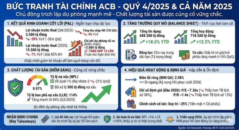 Bức Tranh Tài Chính ACB – Quý 4/2025 & Cả Năm 2025
