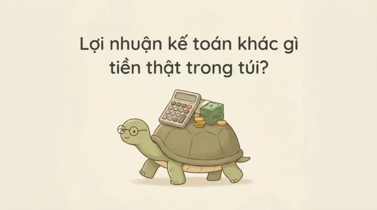 Lợi nhuận kế toán khác gì tiền thật trong túi?