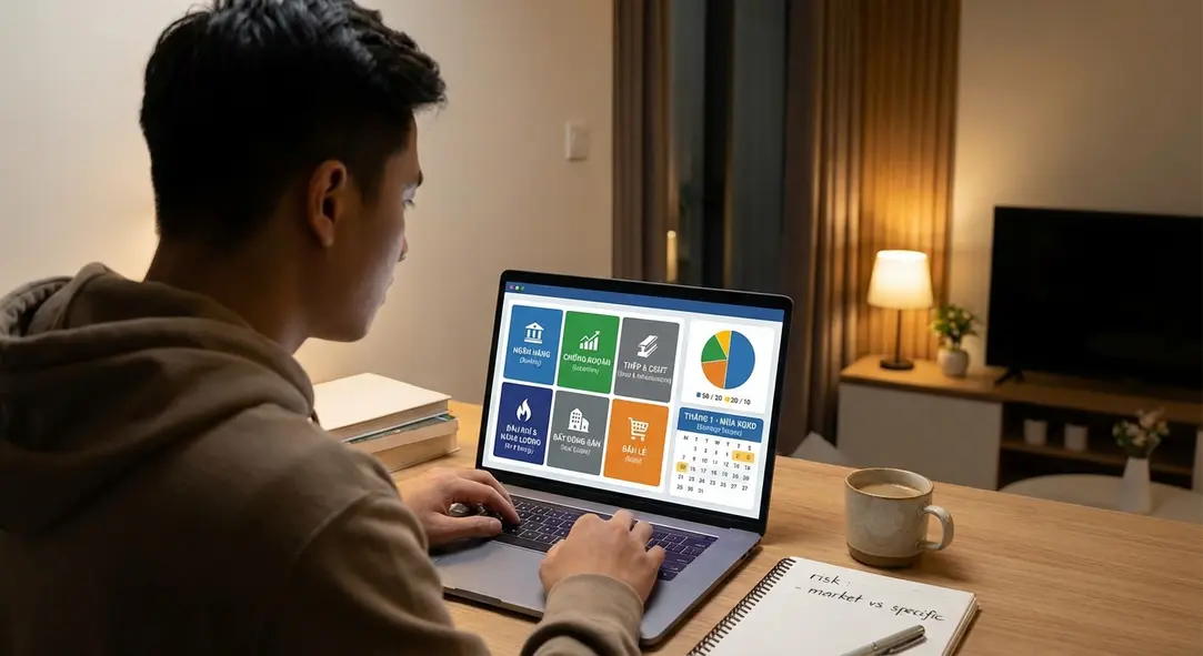 Mùa KQKD là lúc danh mục được “soi” mạnh nhất: cơ cấu đúng giúp giảm rung lắc khi thị trường phân hóa.