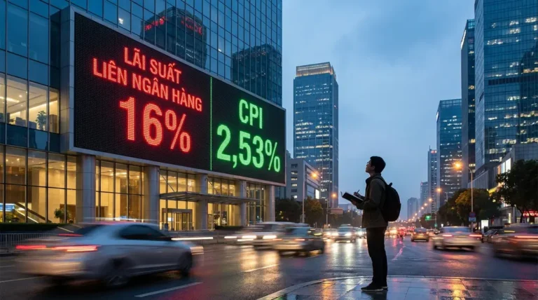 Lãi suất liên ngân hàng nhảy hai con số, CPI 2,53%: Cú “ảo giác” khiến nhiều người đọc sai thị trường Q1/2026
