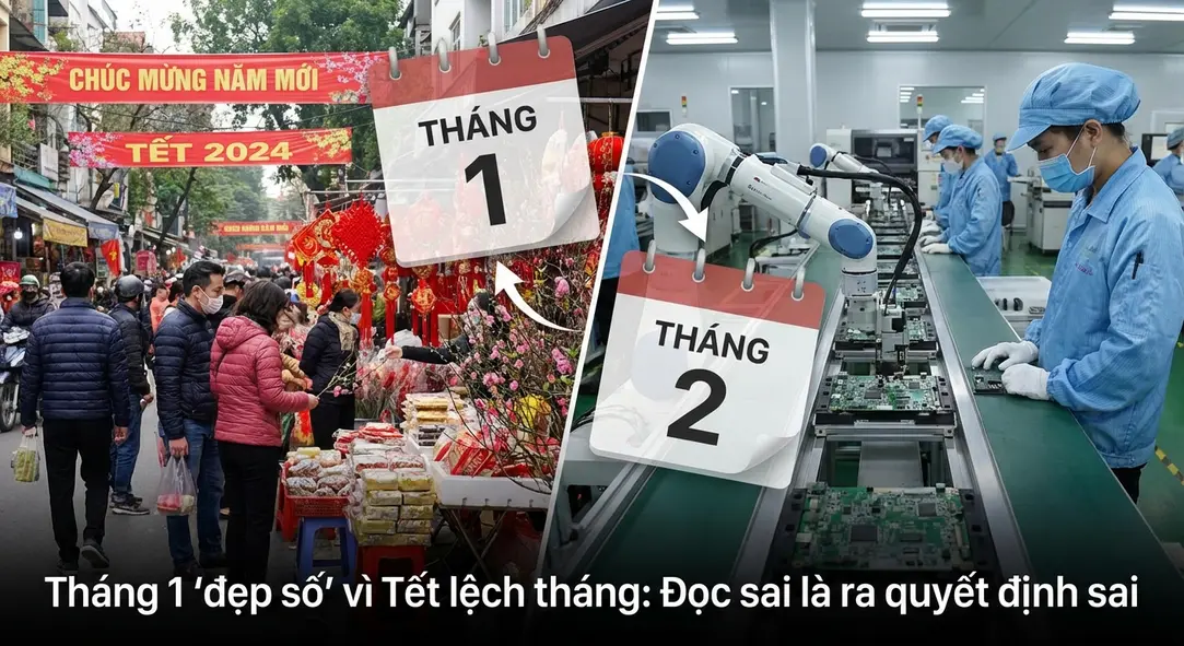 Tháng 1 dễ “đẹp số” vì Tết lệch tháng: cần nhìn lũy kế và bối cảnh mùa vụ.