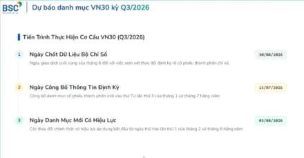 VN30 Cơ Cấu Quý III/2026: MCH Và TCX Vào Cửa, TPB Và PLX Đứng Trước Nguy Cơ Bị Loại — Gần 10.000 Tỷ ETF Sắp Đổi Chỗ