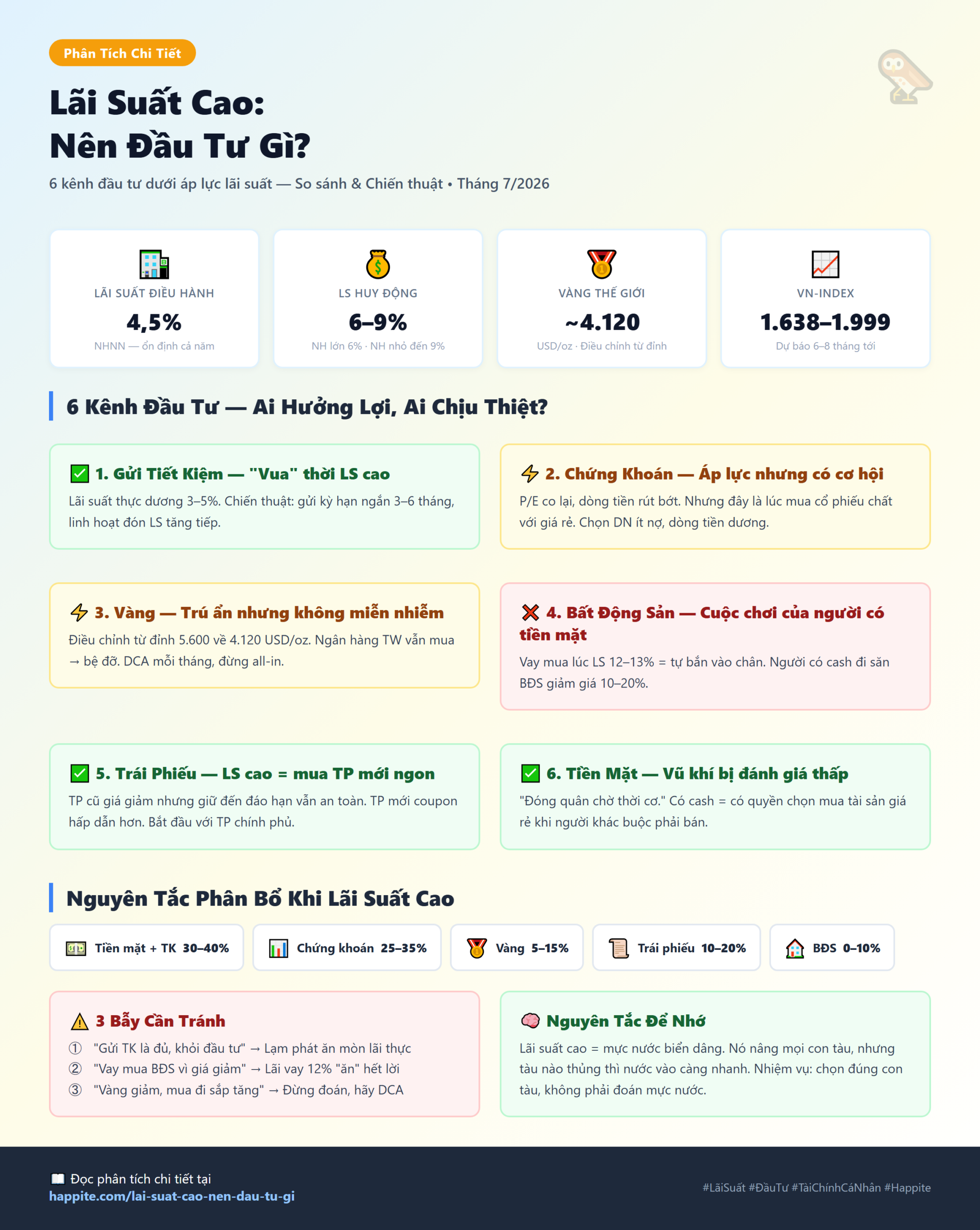 Infographic lãi suất cao nên đầu tư gì