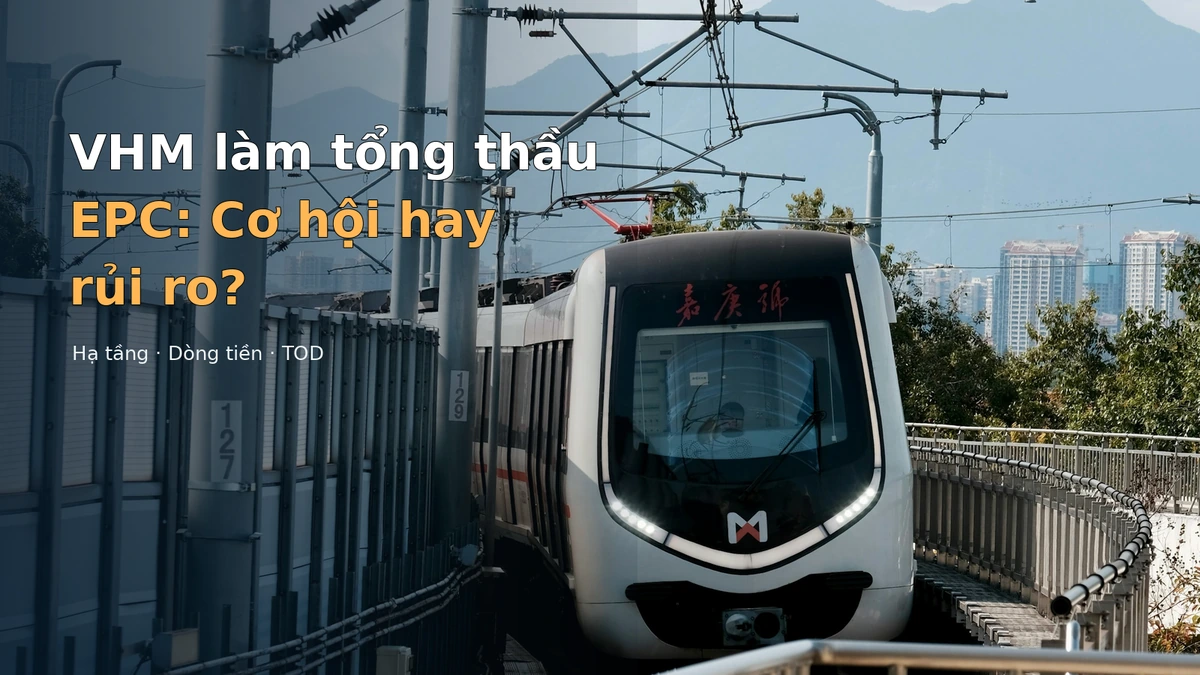 Mô hình phát triển đô thị gắn với giao thông công cộng (TOD) qua hình ảnh tàu metro và khu đô thị.