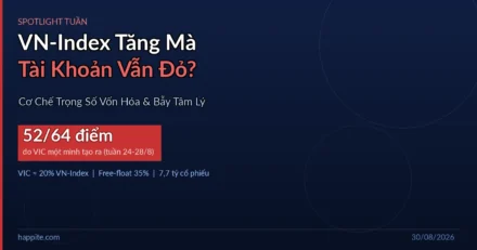 VN-Index Tăng Mà Tài Khoản Đỏ: Cái “Bẫy Trọng Số” Mà 80% F0 Không Biết