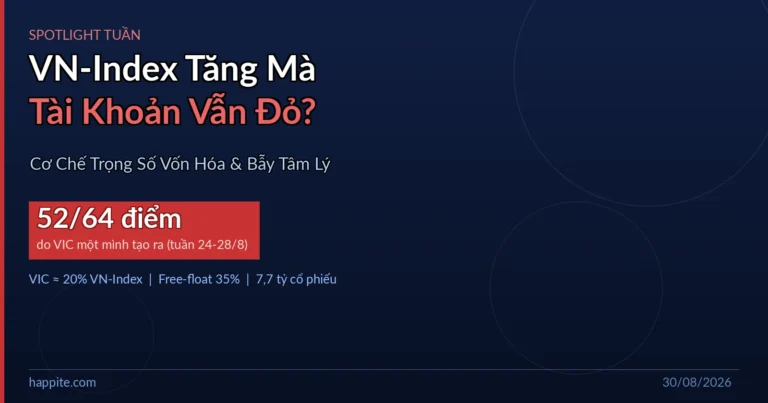 VN-Index Tăng Mà Tài Khoản Đỏ: Cái “Bẫy Trọng Số” Mà 80% F0 Không Biết