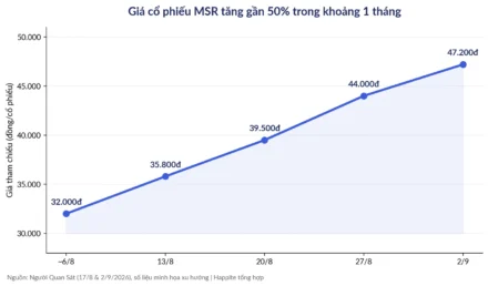 MSR Tăng Gần 50% Trong 1 Tháng: Cổ Phiếu Vonfram Đang “Nuôi” Cả Masan?