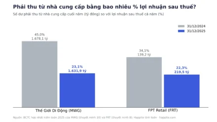 Phải thu từ nhà cung cấp là gì? Đọc BCTC MWG, FRT 2025
