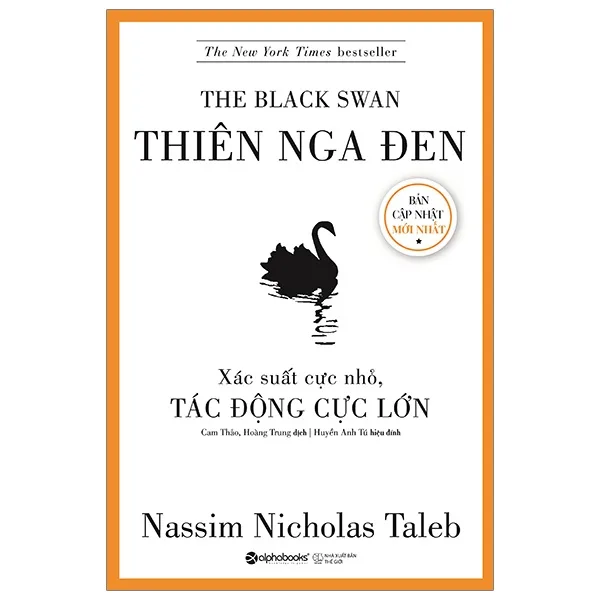 Bìa sách Thiên Nga Đen của Nassim Nicholas Taleb, bản dịch Alpha Books