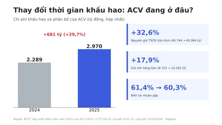 Thay đổi thời gian khấu hao là gì? Đọc ví dụ ACV 2026