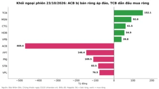 VN-Index tuần 19-23/10/2026: Tăng 4%, Khối Ngoại Bán Ròng